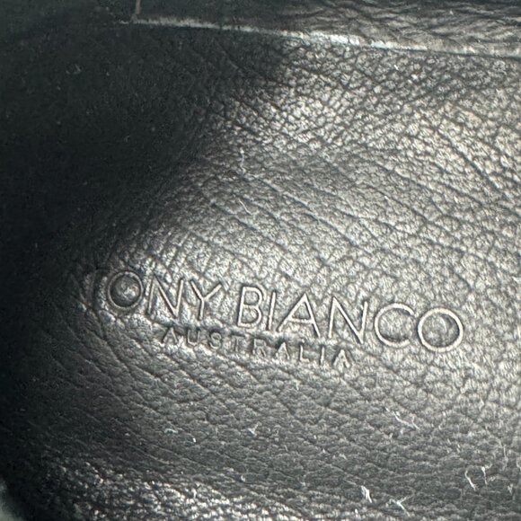 Tony Bianco White Sparkle Rhinestone Square-Toe Buffy Flats, Size 8.5 - Picture 16 of 16